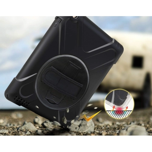 Apple iPad 6 Air 2 9.7 Kılıf Zore Defender Tablet Silikon - Siyah