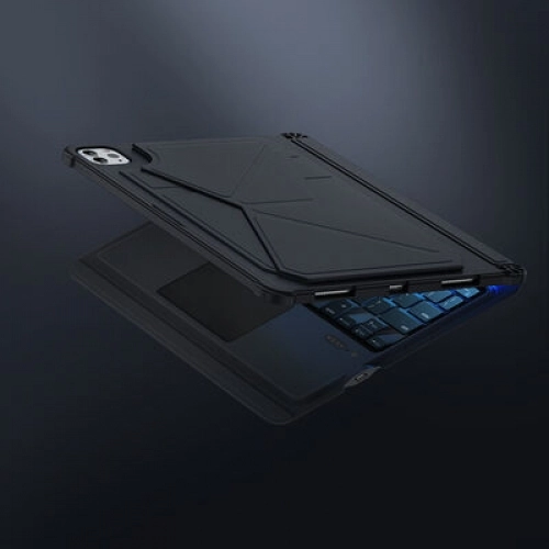 Apple iPad Air 10.9 2022 (5.Nesil) Benks Multifunctional Kablosuz Klavyeli Kılıf - Siyah