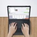 Apple iPad Air 10.9 2022 (5.Nesil) Benks Multifunctional Kablosuz Klavyeli Kılıf - Siyah