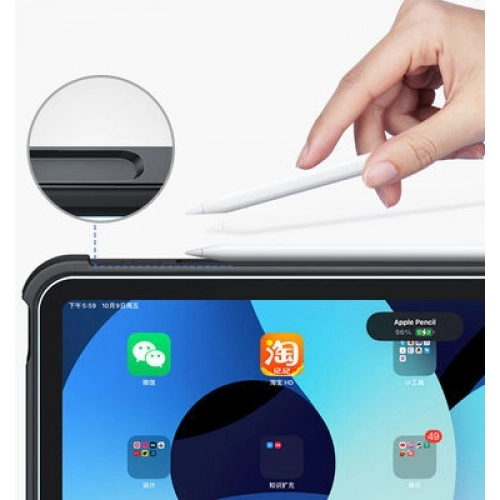 Apple iPad Air 10.9 2022 (5.Nesil) Benks Multifunctional Kablosuz Klavyeli Kılıf - Siyah