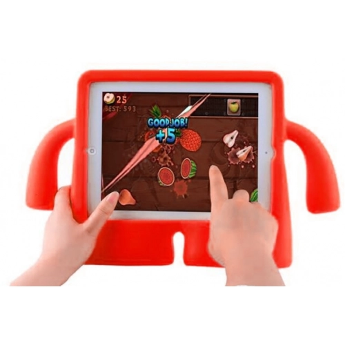 Apple iPad Air 10.9 2022 (5.Nesil) Kılıf Çocuklar İçin Standlı Eğlenceli Korumalı Silikon Tablet Kılıfı - Mor