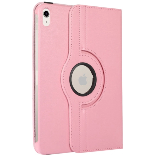 Apple iPad Air 10.9 2022 (5.Nesil) Tablet Kılıfı 360 Derece Dönebilen Standlı Kapak - Açık Pembe
