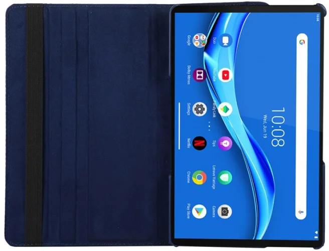 Apple iPad Air 10.9 2022 (5.Nesil) Tablet Kılıfı 360 Derece Dönebilen Standlı Kapak - Mavi