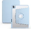Apple iPad Air 10.9 2022 (5.Nesil) Tablet Kılıfı Termik Kalem Bölmeli Dönebilen Standlı Kapak - Mavi