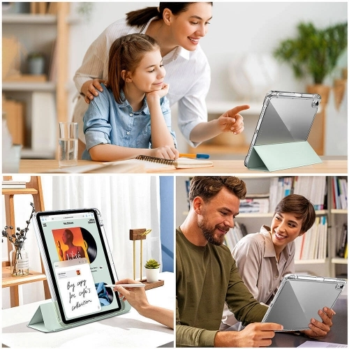 Apple iPad Air 11 2024 Kılıf Magnetik Ayrılabilen Airbagli Sliding Silikon Tablet Kapak - Siyah