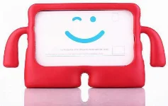 Apple iPad Air 11 2024 Kılıf Standlı Çocuklar İçin Renkli Koruyucu iBuy Tablet Kapak - Kırmızı