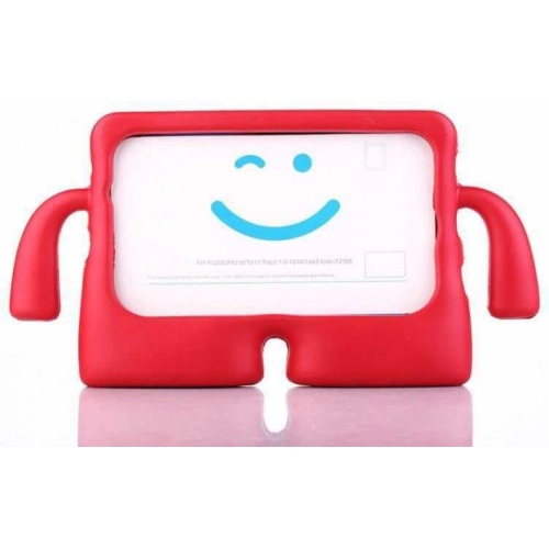 Apple iPad Air 11 2024 Kılıf Standlı Çocuklar İçin Renkli Koruyucu iBuy Tablet Kapak - Kırmızı