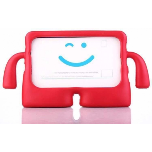 Apple iPad Air 11 2024 Kılıf Standlı Çocuklar İçin Renkli Koruyucu iBuy Tablet Kapak - Kırmızı