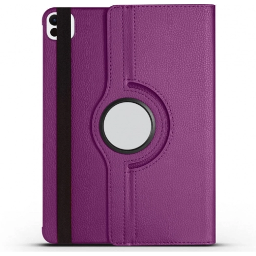 Apple iPad Air 11 2024 Tablet Kılıfı 360 Derece Dönebilen Standlı Kapak - Mor