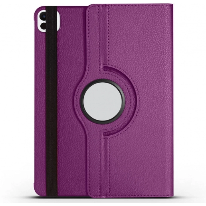 Apple iPad Air 11 2024 Tablet Kılıfı 360 Derece Dönebilen Standlı Kapak - Mor