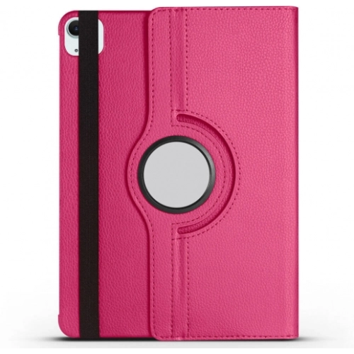 Apple iPad Air 11 2024 Tablet Kılıfı 360 Derece Dönebilen Standlı Kapak - Pembe Koyu