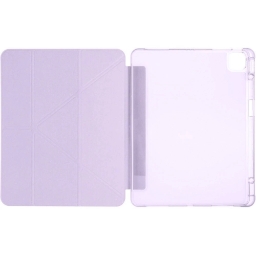 Apple iPad Air 11 2024 Tablet Kılıfı Standlı Tri Folding Kalemlikli Silikon Smart Cover - Kırmızı