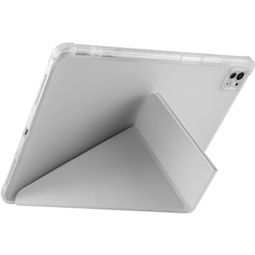 Apple iPad Air 11 2024 Tablet Kılıfı Standlı Tri Folding Kalemlikli Silikon Smart Cover - Lila