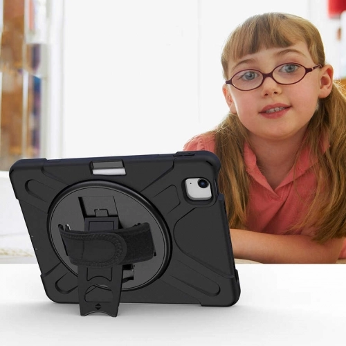 Apple iPad Air 11 2025 Kılıf Zore Defender Boyun Askılı Tablet Silikon - Siyah