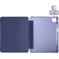 Apple iPad Air 11 2025 Tablet Kılıfı Standlı Tri Folding Kalemlikli Silikon Smart Cover - Lacivert