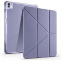 Apple iPad Air 11 2025 Tablet Kılıfı Standlı Tri Folding Kalemlikli Silikon Smart Cover - Mor