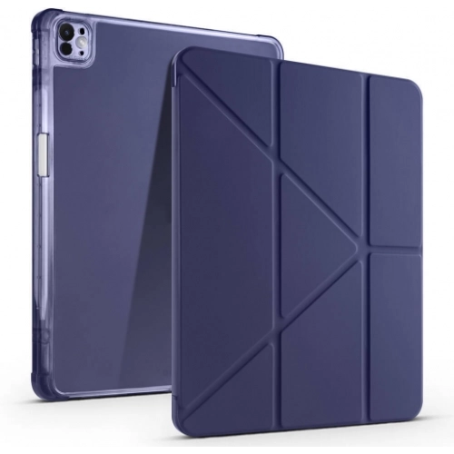 Apple iPad Air 11 2025 Tablet Kılıfı Standlı Tri Folding Kalemlikli Silikon Smart Cover - Yeşil