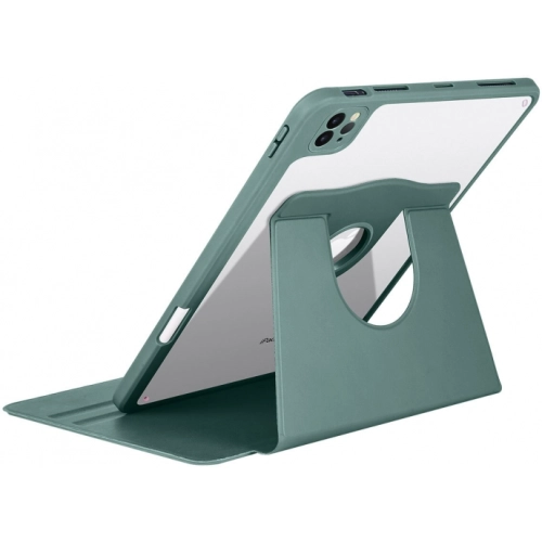 Apple iPad Air 11 2025 Tablet Kılıfı Termik Kalem Bölmeli Dönebilen Standlı Kapak - Lavanta Grisi