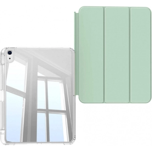 Apple iPad Air 13 2024 Kılıf Magnetik Ayrılabilen Airbagli Sliding Silikon Tablet Kapak - Açık Yeşil