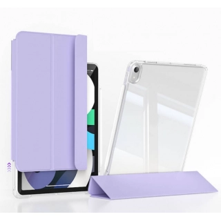 Apple iPad Air 13 2024 ​Kılıf Magnetik Ayrılabilen Airbagli Sliding Silikon Tablet Kapak - Lavender