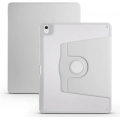 Apple iPad Air 13 2024 Tablet Kılıfı Termik Kalem Bölmeli Dönebilen Standlı Kapak - Gri