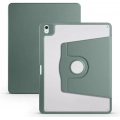 Apple iPad Air 13 2024 Tablet Kılıfı Termik Kalem Bölmeli Dönebilen Standlı Kapak - Koyu Yeşil
