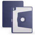 Apple iPad Air 13 2024 Tablet Kılıfı Termik Kalem Bölmeli Dönebilen Standlı Kapak - Lacivert
