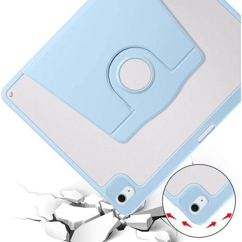 Apple iPad Air 13 2024 Tablet Kılıfı Termik Kalem Bölmeli Dönebilen Standlı Kapak - Lavanta Grisi