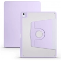 Apple iPad Air 13 2024 Tablet Kılıfı Termik Kalem Bölmeli Dönebilen Standlı Kapak - Lila
