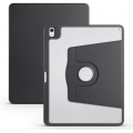 Apple iPad Air 13 2024 Tablet Kılıfı Termik Kalem Bölmeli Dönebilen Standlı Kapak - Siyah