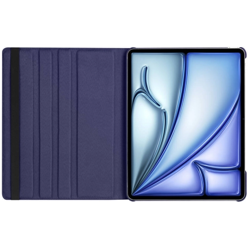 Apple iPad Air 13 2024 Tablet Kılıfı 360 Derece Dönebilen Standlı Kapak - Lacivert