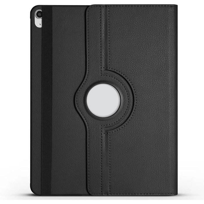 Apple iPad Air 13 2024 Tablet Kılıfı 360 Derece Dönebilen Standlı Kapak - Siyah