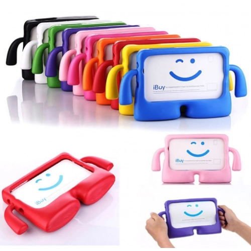 Apple iPad Air 4 10.9 inç 2020 Kılıf Çocuklar İçin Standlı Eğlenceli Korumalı Silikon Tablet Kılıfı - Siyah