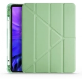 Apple iPad Air 4 10.9 inç 2020  Tablet Kılıfı Standlı Tri Folding Kalemlikli Silikon Smart Cover - Yeşil