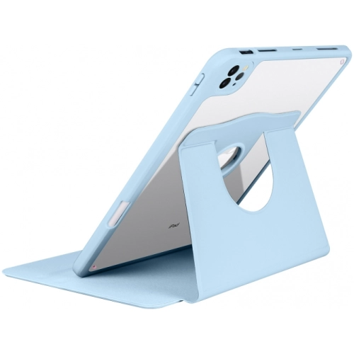 Apple iPad Air 4 10.9 inç 2020  Tablet Kılıfı Termik Kalem Bölmeli Dönebilen Standlı Kapak - Mavi