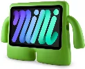 Apple iPad Mini 2021 (6.Nesil) Kılıf Çocuklar İçin Standlı Eğlenceli Korumalı Silikon Tablet Kılıfı - Yeşil