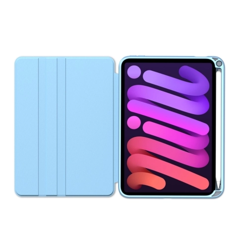 Apple iPad Mini 2021 (6.Nesil) Tablet Kılıf Zore Nayn Dönebilen Standlı Kapak - Mavi