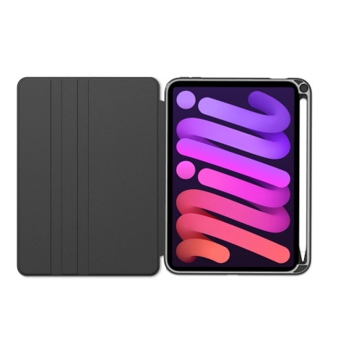 Apple iPad Mini 2021 (6.Nesil) Tablet Kılıf Zore Nayn Dönebilen Standlı Kapak - Siyah