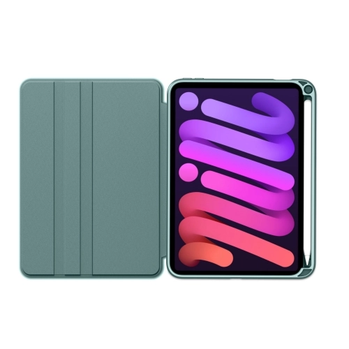 Apple iPad Mini 2021 (6.Nesil) Tablet Kılıf Zore Nayn Dönebilen Standlı Kapak - Yeşil