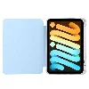 Apple iPad Mini 2021 (6.Nesil) Tablet Kılıfı Standlı Tri Folding Kalemlikli Silikon Smart Cover - Mavi