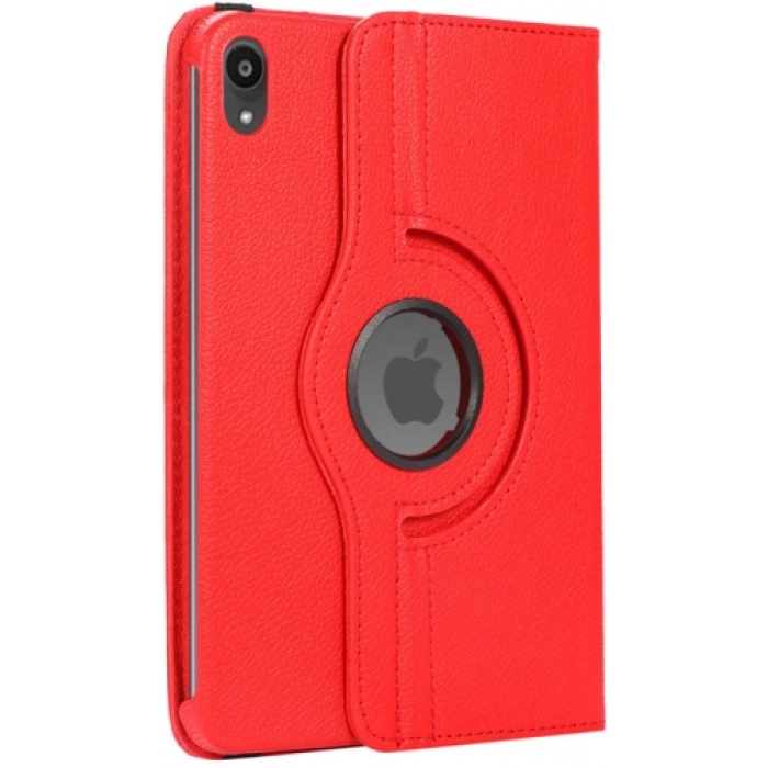 Apple iPad Mini 2021 (6.Nesil) Tablet Kılıfı 360 Derece Dönebilen Standlı Kapak - Kırmızı