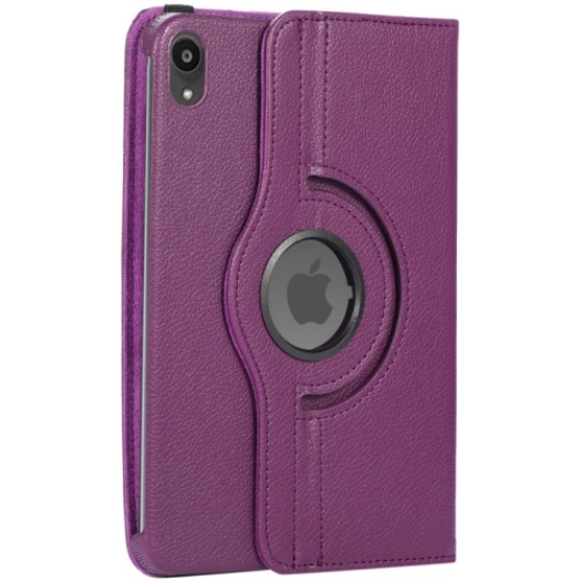 Apple iPad Mini 2021 (6.Nesil) Tablet Kılıfı 360 Derece Dönebilen Standlı Kapak - Mor