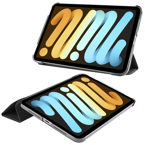 Apple iPad Mini 2021 (6.Nesil) Tablet Kılıfı Standlı Smart Cover Kapak - Siyah