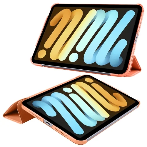 Apple iPad Mini 2021 (6.Nesil) Tablet Kılıfı Standlı Smart Cover Kapak - Turuncu