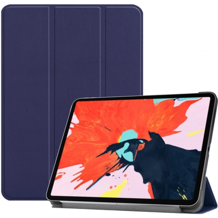 Apple iPad Pro 12.9 inç 2020 Tablet Kılıfı 1-1 Standlı Smart Cover Kapak - Lacivert