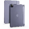 Apple iPad Pro 12.9 2021 (5. Nesil) Tablet Kılıfı Standlı Tri Folding Kalemlikli Silikon Smart Cover - Mor