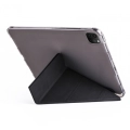 Apple iPad Pro 12.9 inç 2020 Tablet Kılıfı Standlı Tri Folding Kalemlikli Silikon Smart Cover - Siyah