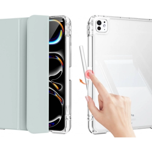 Apple iPad Pro 11 2024 ​Kılıf Magnetik Ayrılabilen Airbagli Sliding Silikon Tablet Kapak - Lavender