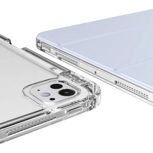 Apple iPad Pro 11 2024 Kılıf Magnetik Ayrılabilen Airbagli Sliding Silikon Tablet Kapak - Siyah