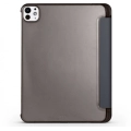 Apple iPad Pro 11 2024 Tablet Kılıfı Flip Smart Standlı Kalem Bölmeli Akıllı Kapak Smart Cover - Gri